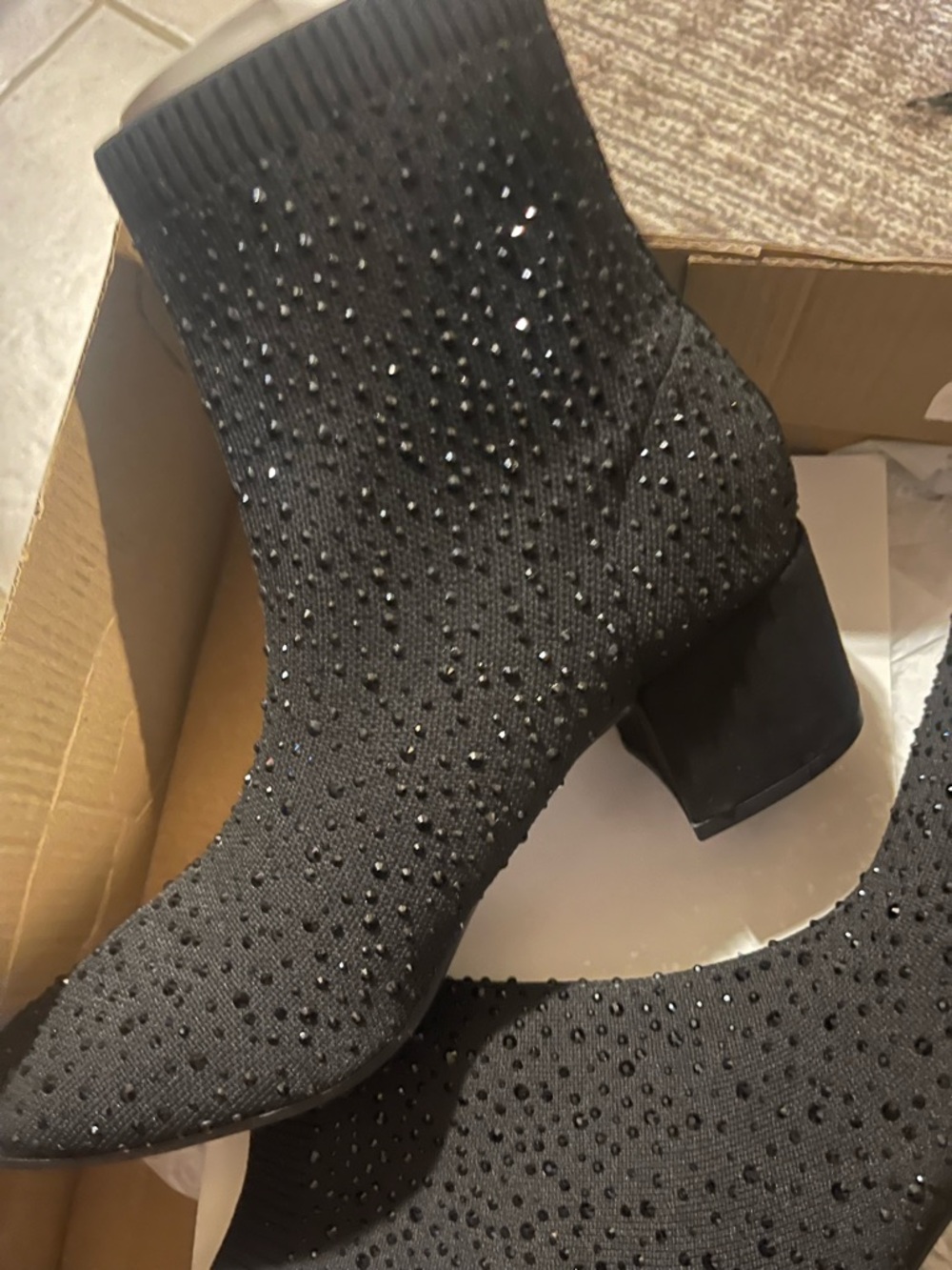 🇿🇦Kenneth Cole Reaction Stretch Jeweled Boot. NIB - Picture 2 of 5